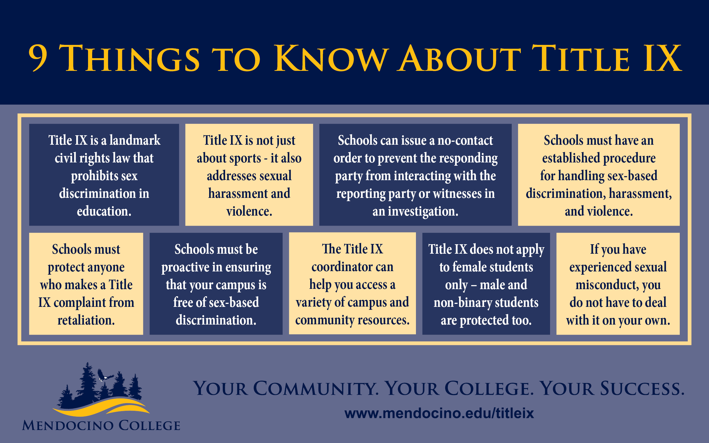 Title IX Rights & Resources Mendocino College