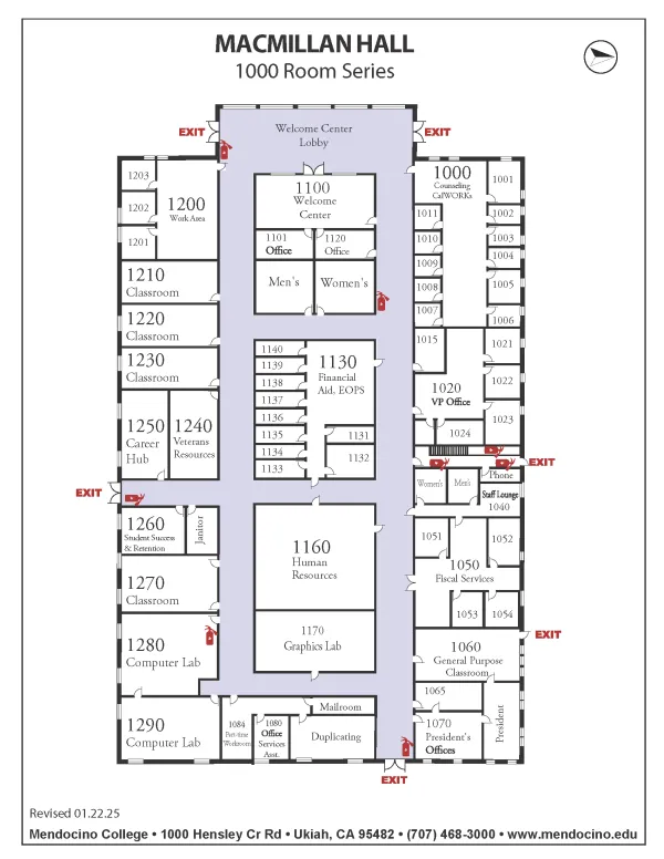 Building map of MacMillan Hall